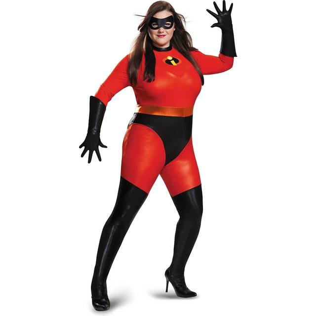 Women's Mrs. Incredible Bodysuit Costume - Black&#47;Red (S)
