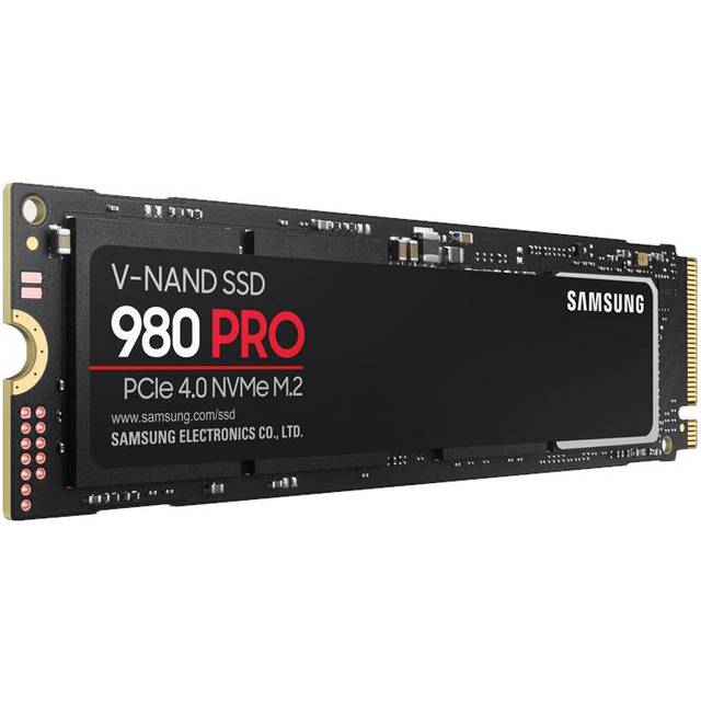 Samsung 980 PRO M.2 NVMe SSD (MZ-V8P1T0BW), 1 TB, PCIe 4.0, 7,000 MB/s Read, 5,000 MB/s Write, Internal Solid State Drive