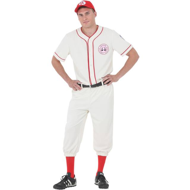 A League of Their Own Coach Jimmy Men's Costume | Exclusive - Brown&#47;Red (LT)