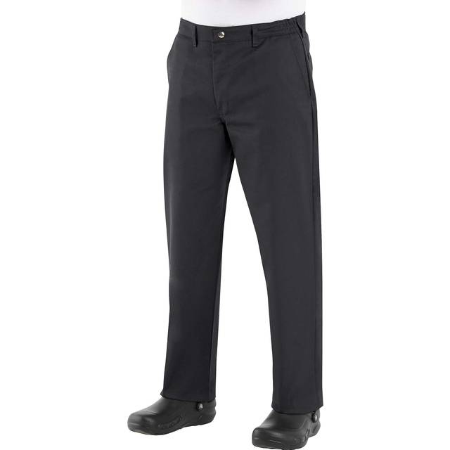 Chef Designs B27630578 Polyester & Cotton Cook Pants, Black - 30 Inseam & 44 Waist