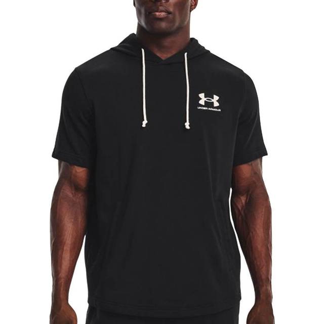 Under Armour Rival Terry Men's Short Sleeve Hoodie Black / Onyx White S