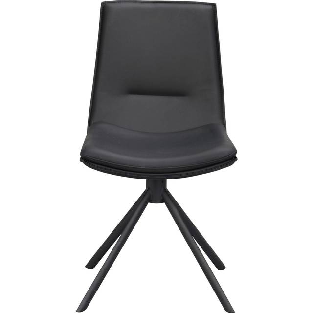 Rowico Home Lowell stol Svart läder/svart metall