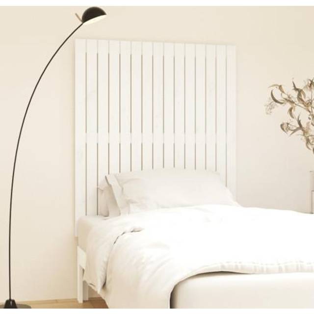 vidaXL Wall Headboard White 95.5x3x110 cm Solid Wood Pine