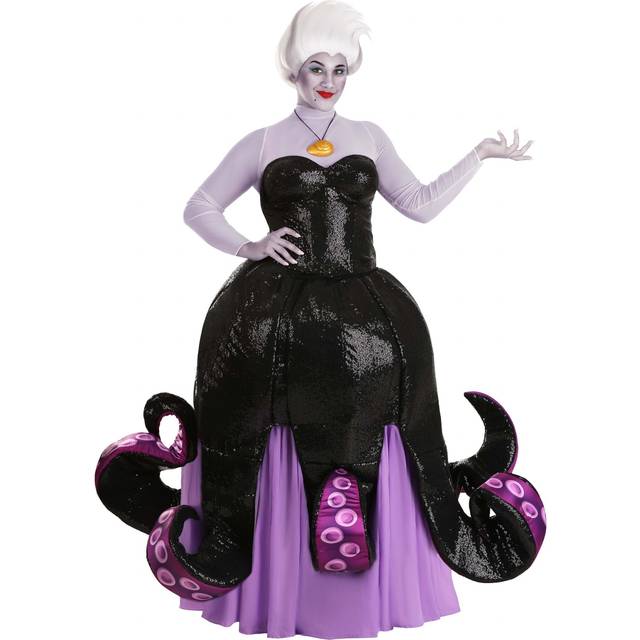 Women&#39;s Plus Size Authentic Ursula Costume - Black&#47;Purple&#47;White (5X)
