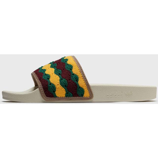 adidas Adilette Slides 'Crochet' FZ6456 - Off White/Shadow Red/Chalky Brown