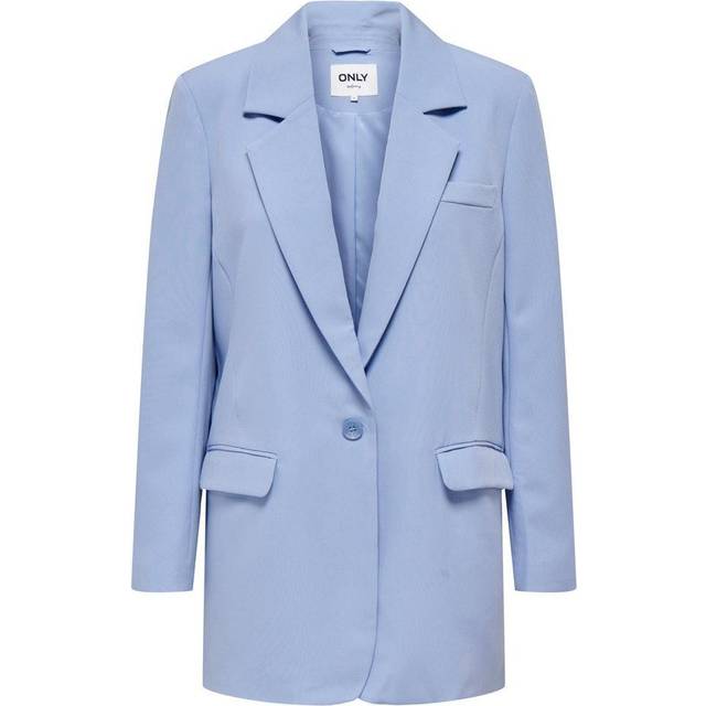Only Long Blazer Jacket - Light Blue