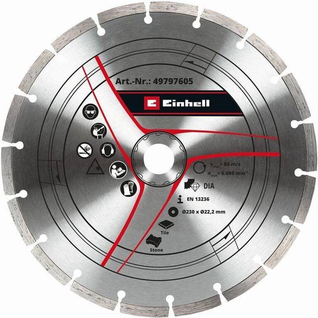 Einhell Angle Grinder Cutting Disc 230mm 3.3mm Pack of 2