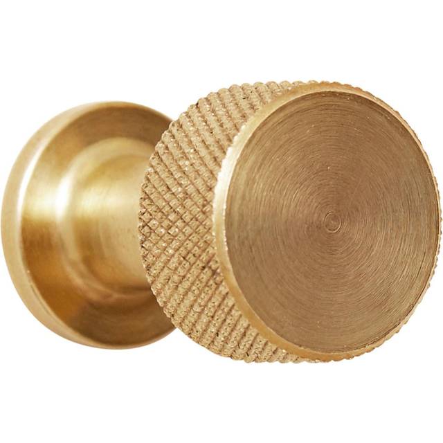Form & Refine - Angle Hook S - messing/unbehandelt/T x Ø 2,8x1,9cm - brass (2.8 x &#8960;2.0cm)