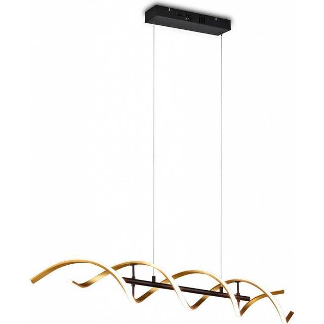 Trio Lighting Sequence LED-pendellampa, dimbar, CCT, mässing