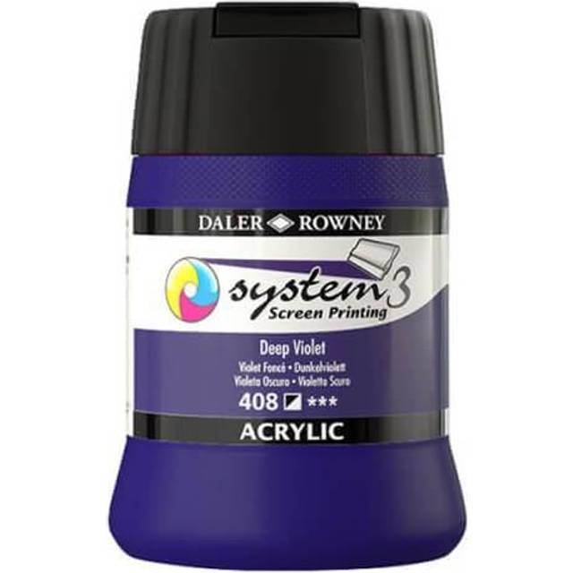 Daler-Rowney System3 250ml Screen Printing Acrylic Paint Deep Violet
