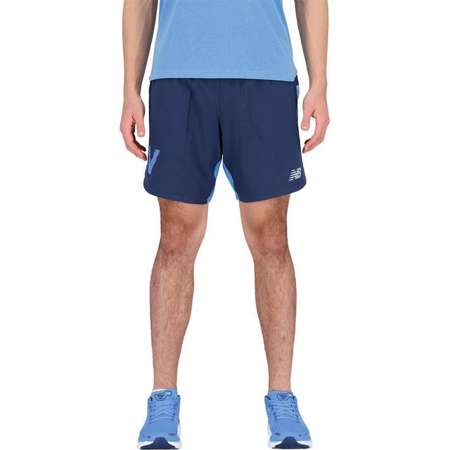 New Balance Mens Graphic Impact Run 7 Inch Short Size: XXL, Colour: Navy