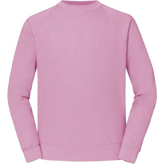 (S, Light Pink) Fruit Of The Loom Mens Classic 80/20 Raglan Sweatshirt