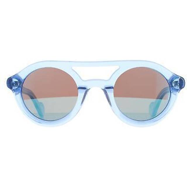 Moncler Round Unisex Shiny Light Blue ML0014 - One Size