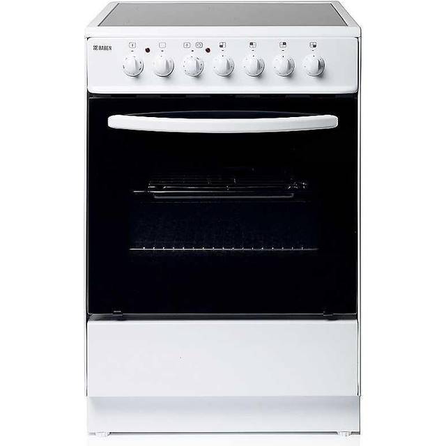 Haden HEC60W 60cm Freestanding White Electric Cooker with Ceramic Hob