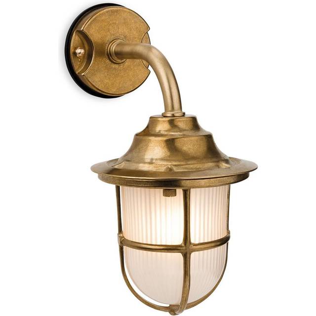Firstlight Nautic Classic Marine Style 30cm Lantern in Solid Brass and Frosted