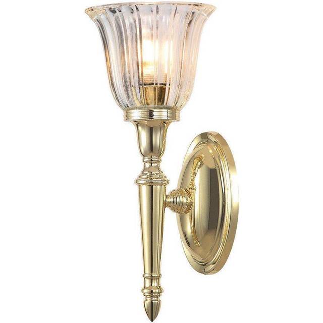Elstead BATH/DRYDEN1 PB Dryden One Light Wall Light Polished Brass LED