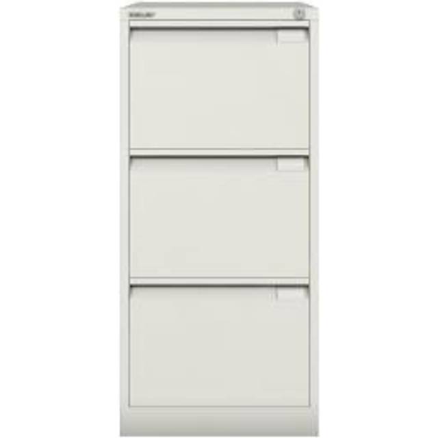 Bisley BS Steel Filing Cabinet 3 Drawers Lockable 470 x 622 x 1,016 mm Grey