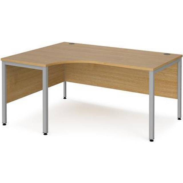 Dams Maestro 25 Left Hand Ergonomic Desk 1600mm Wide - Silver Bench Leg Frame, O