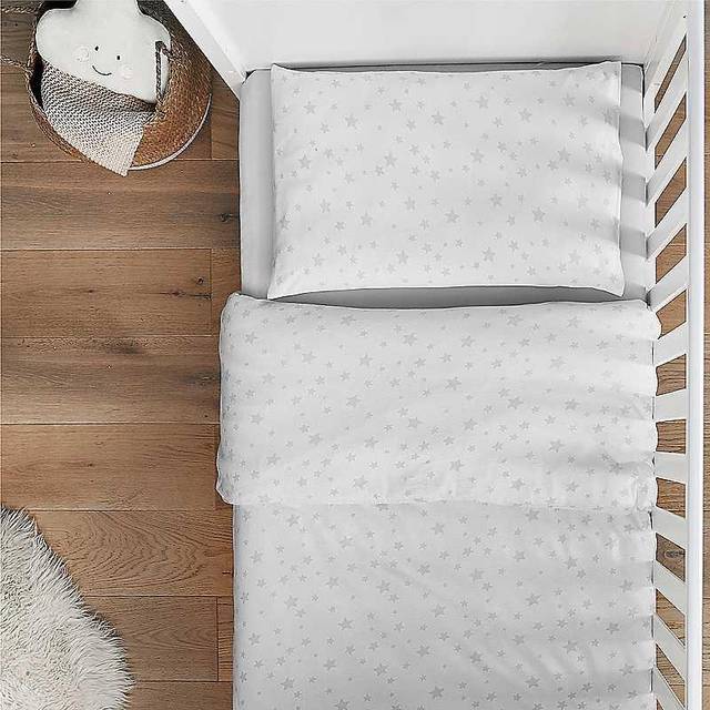 Silentnight Safe Nights Cot Bed Star Duvet Set - Grey