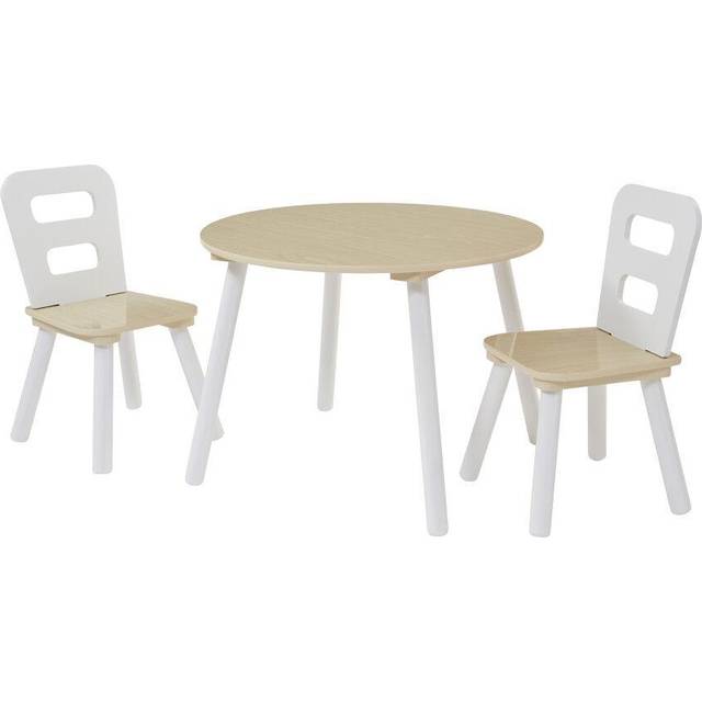 Liberty House Toys Kids Round Table and Chairs Set, White