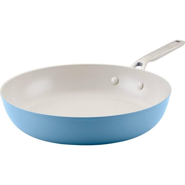 12.25-Inch Hard-Anodized Ceramic Nonstick Frying Pan - Blue Velvet