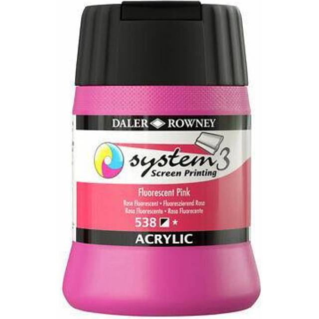 Daler-Rowney System3 250ml Screen Printing Acrylic Paint Fluoresce...