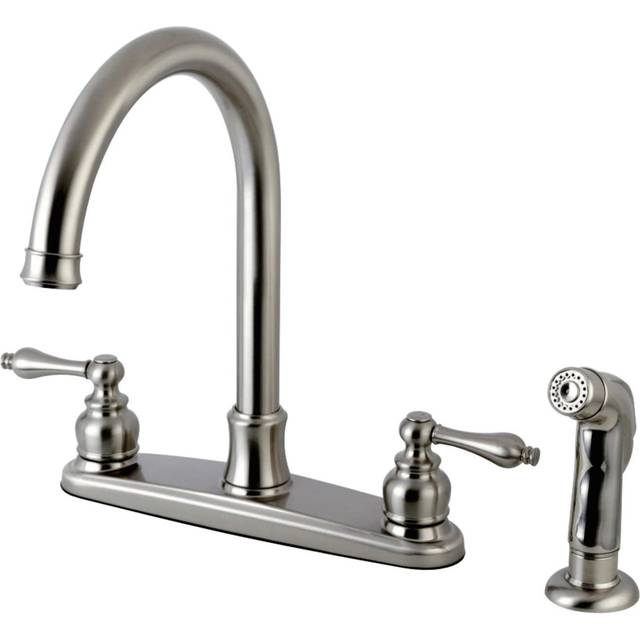 Kingston Brass FB7798ALSP Victorian 8-Inch Centerset Kitchen Faucet wi