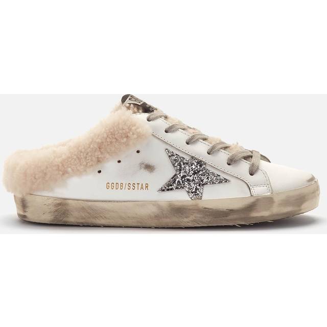 Golden Goose Women's Superstar Sabot Leather/Shearling Trainers - UK 7 - White