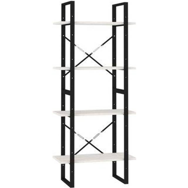 vidaXL Bokhylla 4 hyllplan 60x30x140 cm massiv furu
