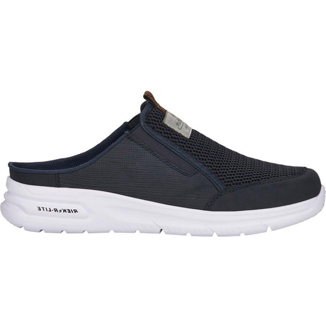 Rieker B7390 herr Toffel Loafers, Blå Blau 14, 42 EU