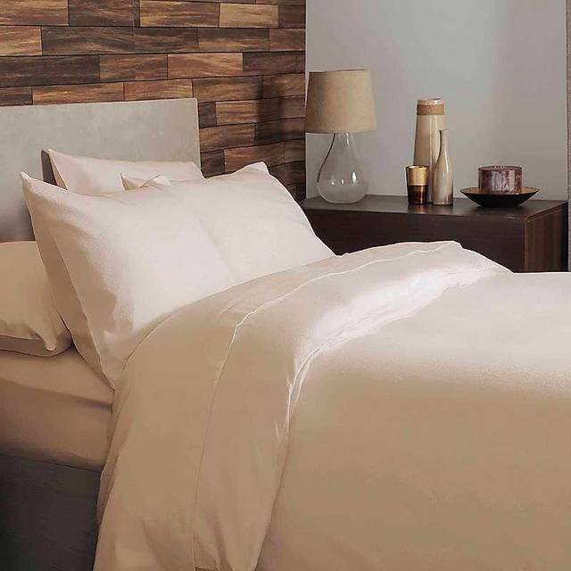 Belledorm Brushed Cotton Fitted Sheet - DBLE, CREAM