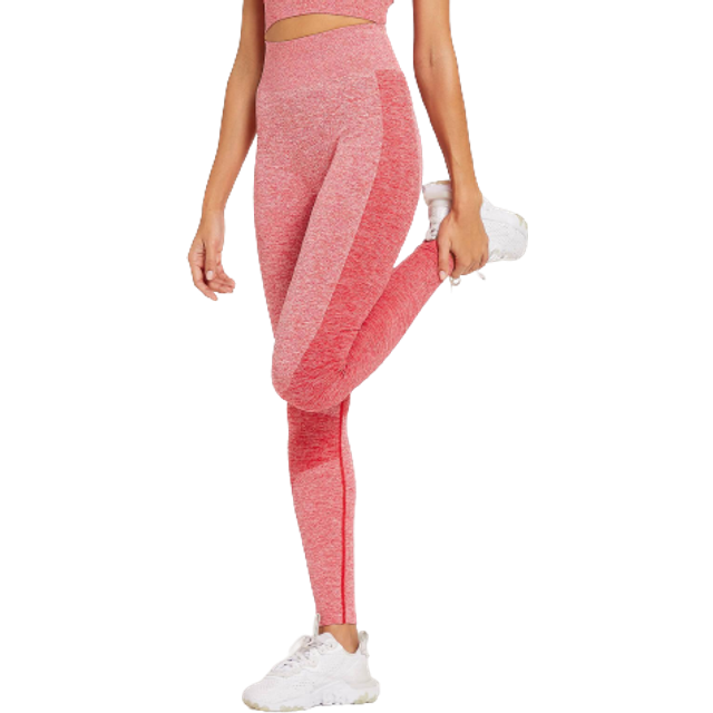 MP Clothing MP WoMens Curve High Waisted Leggings - Danger Marl - Pink Nylon - Size X-Large
