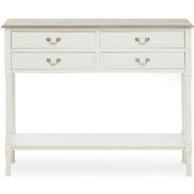 Premier Housewares Heritage 4 Drawer Console Table - Interiors by Premier - Cream - 113 x 32 x 90cm