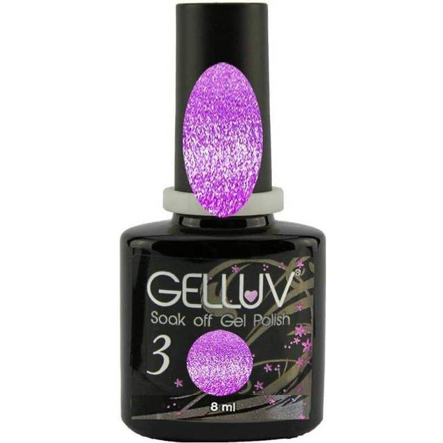 (Lavender) Gelluv Soak Off Nail Polish Top Base UV Coat Primavera Collection Spring 8ml