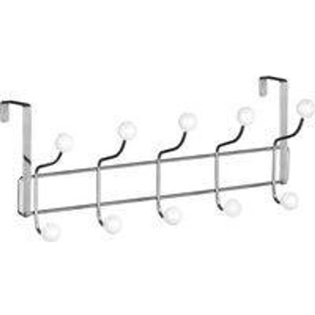 Over Door Hanger, 10 White Ball Hooks Door Hanger, Space-Saving Door Hanger for Living Room and Hallway