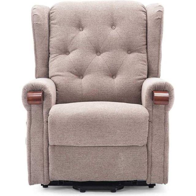 (Brown) Harrogate Fabric Electric Rise Recliner Sofa Armchair