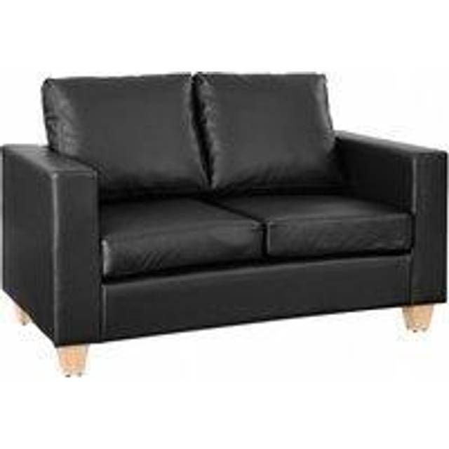 Home Detail Enderby Black PU Two Seater Sofa In A Box, Black