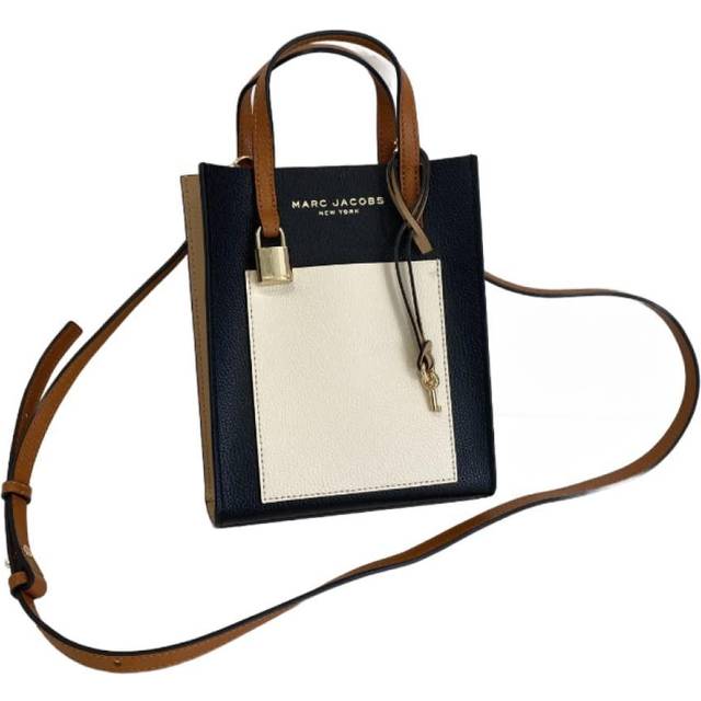 Marc Jacobs Women's Micro Mini Crossbody Tote in Pebbled Leather Women - Smoke Almond - Black - Size: ONE size
