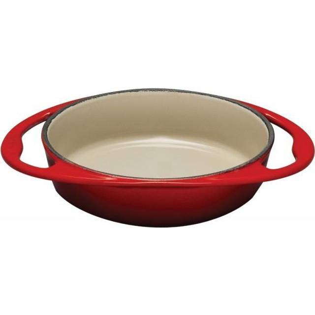 Le Creuset Gjutjärn tatinbakform, rund, Ø 25 cm, lämplig för alla typer av spisar inklusive induktion, 2,13 kg, körsbärsröd