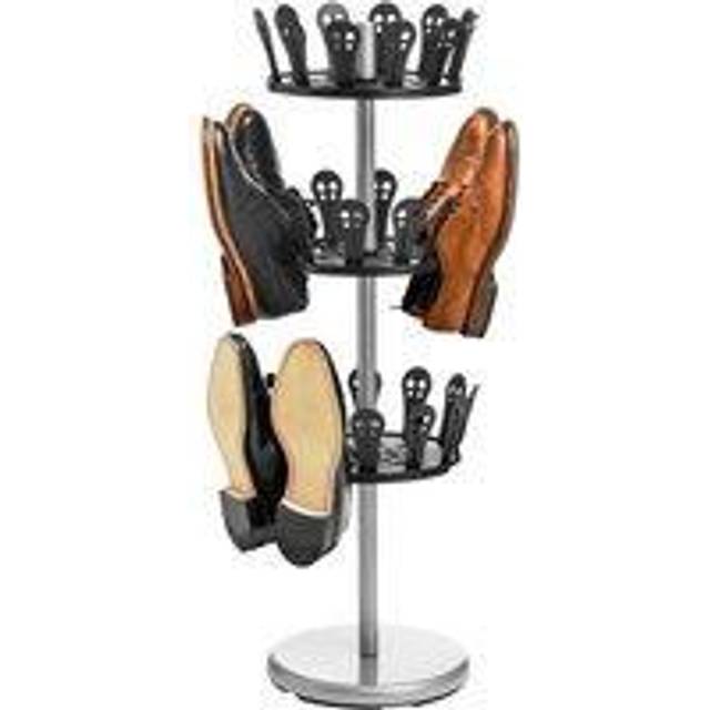 Premier Housewares Revolving 3-nivåers skostativ – Black by Premier Housewares