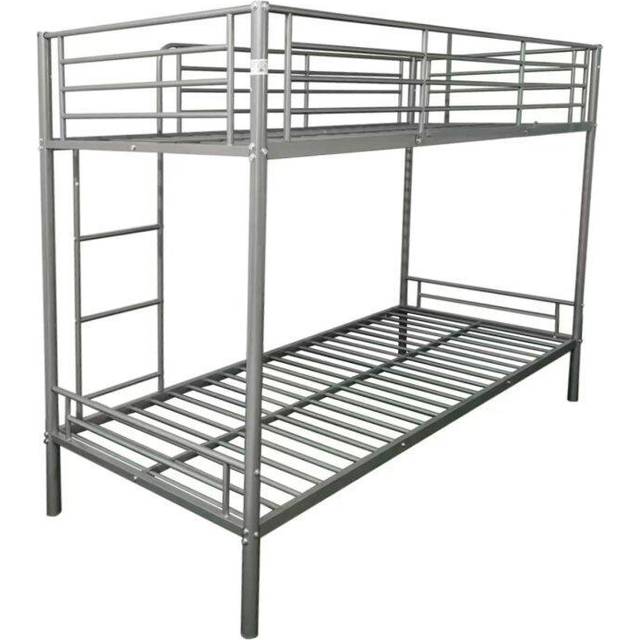 (No Mattress (Frame Only)) Lynton 3FT Metal Bunk Bed