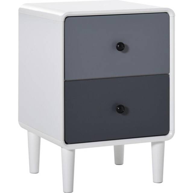Modern Side Cabinet Nightstand Home Organizer with 2 Storage Drawer Unit for Bedroom - Living Room Nordic - Home Living | TJ Hughes
