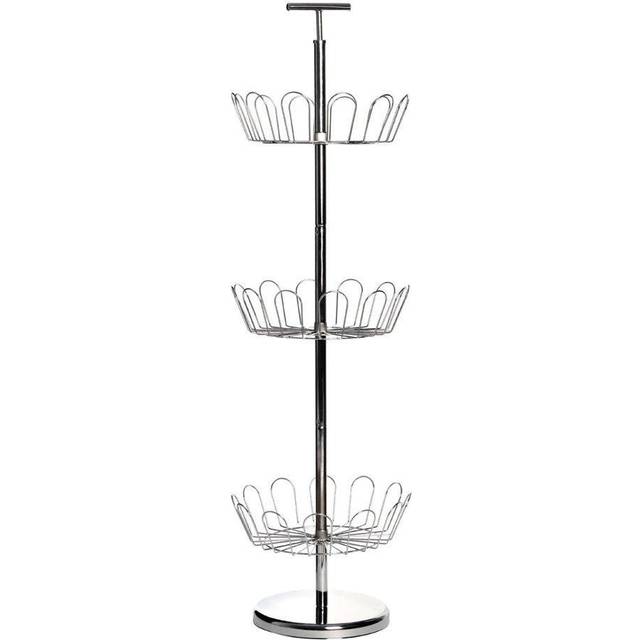 Revolving 3 Tier Shoe Rack - Chrome (18)