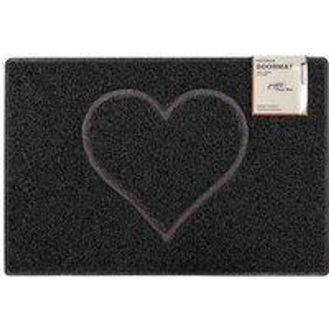 Heart small spaghetti coil indoor or sheltered outdoor door mat doormat