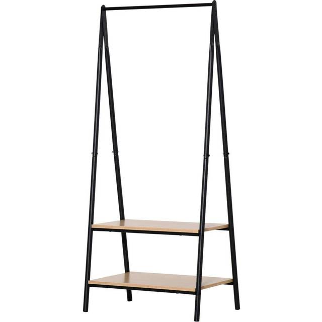 2-Tier Garment Rack Storage Shelves Metal Coat Shoes Clothes Stand