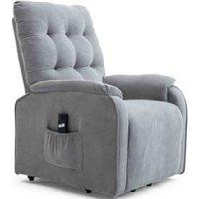 (Grey) Charlbury Fabric Rise Recliner Armchair Electric Lift Riser Chair