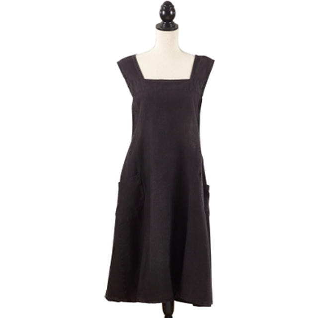 Saro Lifestyle 1059.BK01 Chic Cuisine Slip-on Striped Apron - Black