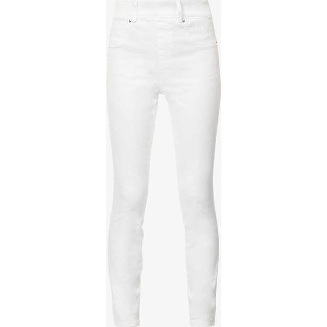 Spanx Womens White Ankle Skinny High-rise Stretch-denim Jeans Xl - WHITE