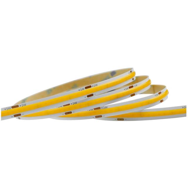 Ener-J 24V COB LED Strip Lights with 320 LEDs/M, 10W/M, 1100lm/M, CRI 90-92, 5m Roll, 3000K