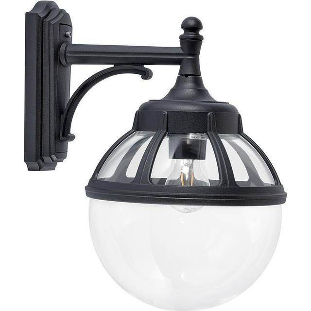 Elstead - Bologna Outdoor 1 Light Down Globe Wall Light, Black, IP54, E27